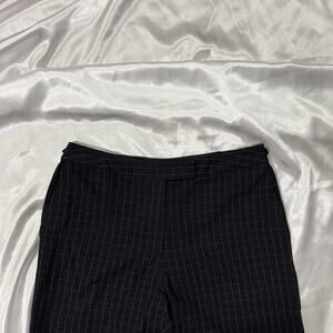 Black and white checkered trousers
